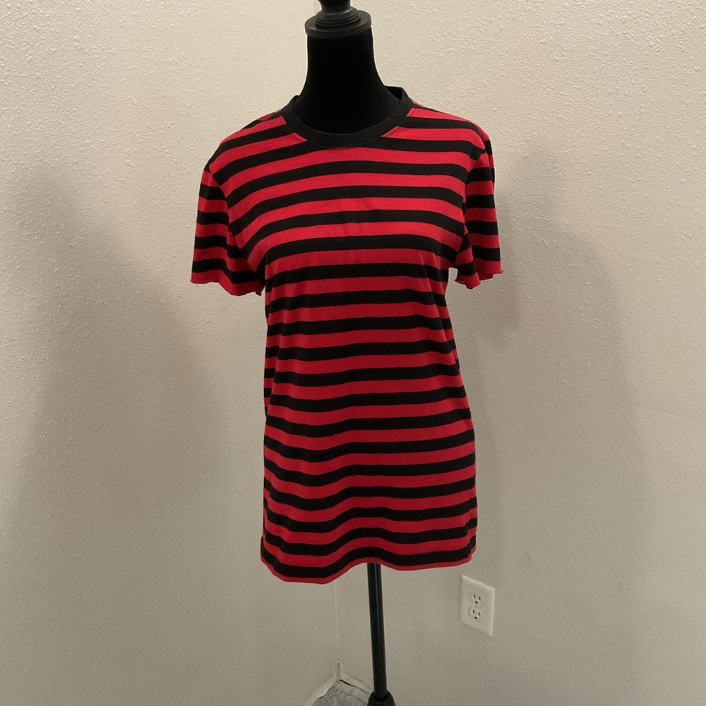 Hot Topic Red and Black Striped Tee